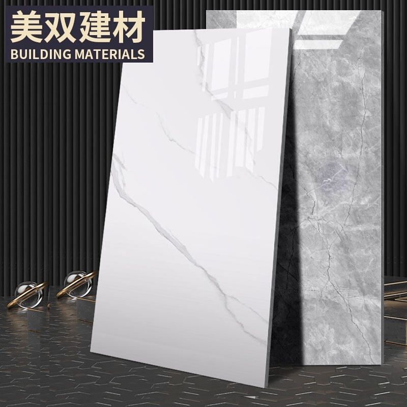 Guangdong Foshan floor tiles 750x1500 living room whole body marble fish maw white floor tiles 600x1200 tiles