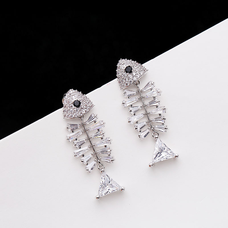 Fish Bone & Earringsrecommend    Same   925 silver needle   dinosaur   snake   crocodile   honeybee   eye   Earrings   Ear Studs   Ear clip