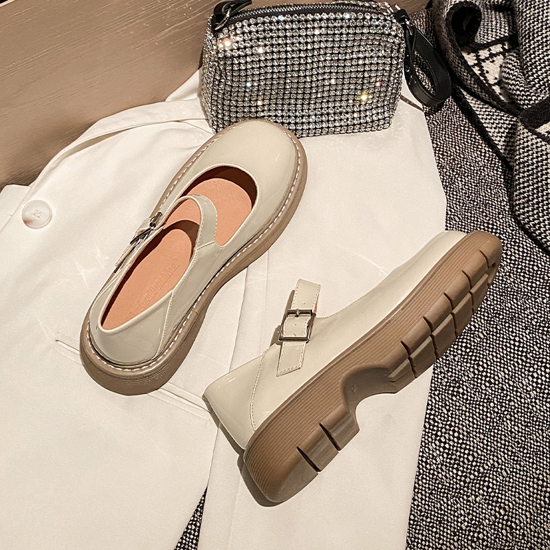 Aeglin white Mary Jane shoes summer 2022 new retro Japanese jk student leather soft bottom round head small leather shoes