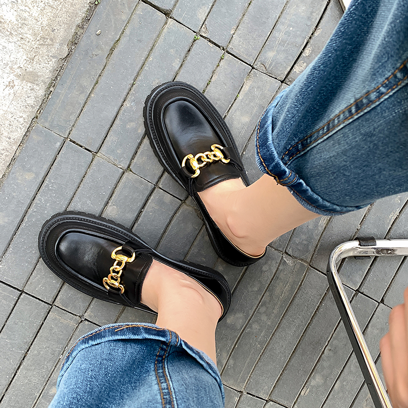 Aeglin British style small leather shoes women's 2022 summer new retro Japanese jk loafer thick heel soft sole shoes