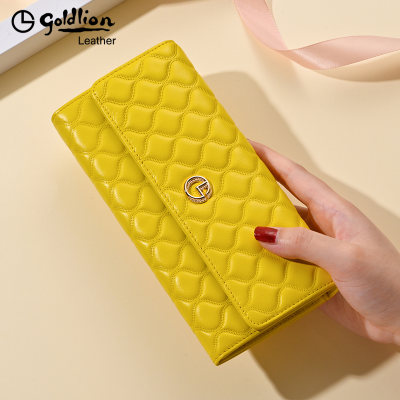 Goldlion Women's Wallet Multifunctional Large-Capacity Clutch Bag 2025 Summer New Trendy Fashion Wallet Women's Bag