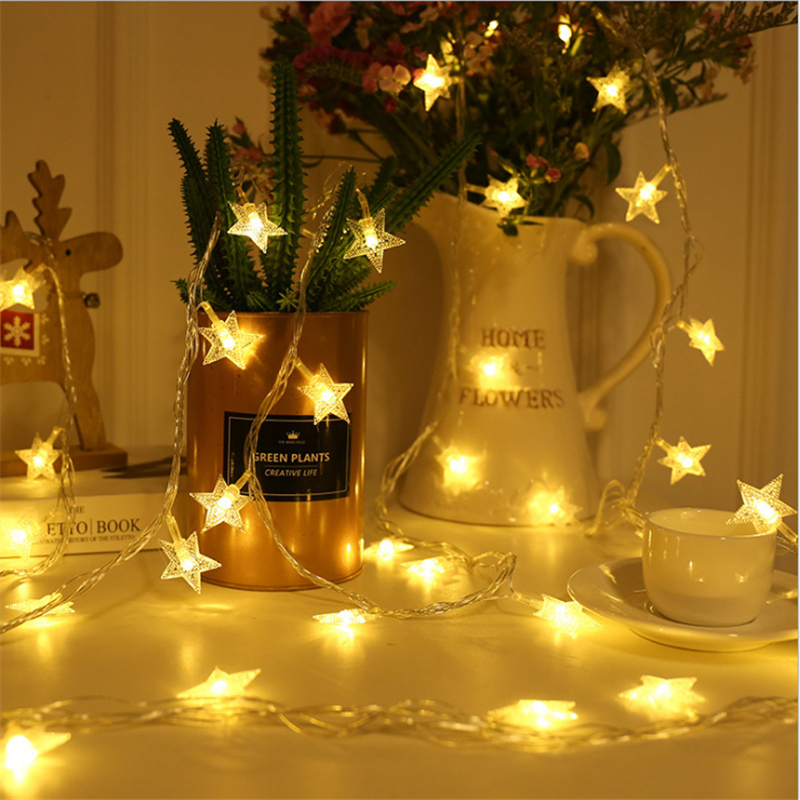 LED Stars Lamp Small Colorful Lights Flashing Lights Strings Full of Star Room Dormitory Decorative wedding houses Arranged Festive Light Bulbs