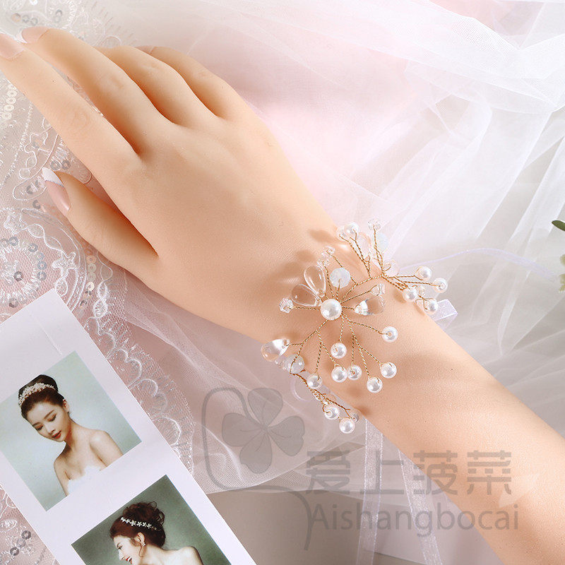 Ultra-fairy meritocratic Korean style wrist floral wedding bridal hand floral bridesmaid's sister group girlfriends dance hand alchemy