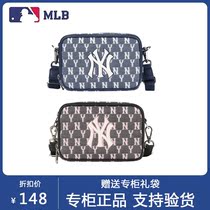 Korea MLB shoulder bag Female NY Yankees Old flower crossbody bag Small square bag Casual backpack Mini camera bag Male