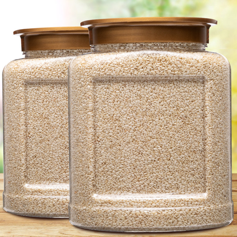 Raw white sesame, cooked pure black sesame, no-wash granules, full, no sand, no dyeing, 500g, pressed oil, boiled and ground soybean milk