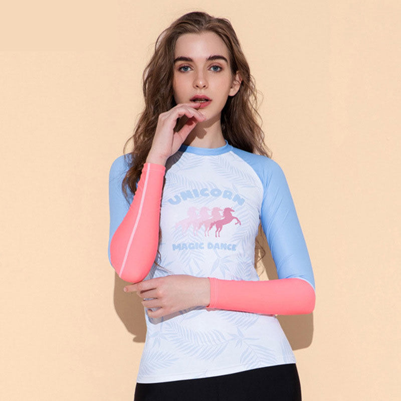 Sunscreen UPF50 trousers long-sleeved swimsuit women's conservative quick-drying surf suit two-piece wetsuit professional swimwear