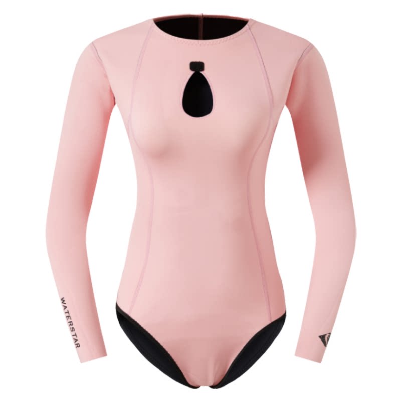 One-piece long-sleeved sunscreen free diving suit snorkeling surfing jellyfish suit warm and cold swimsuit women
