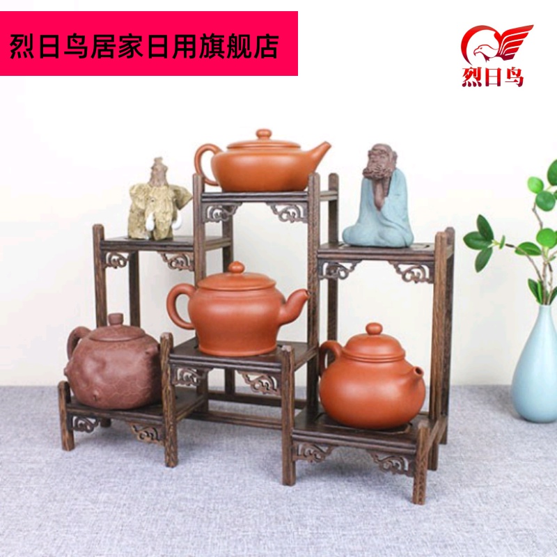 Solid wood tea tea tea cake stand little rich ancient frame cabinet shelf receive shelf region of purple sand teapot tea set