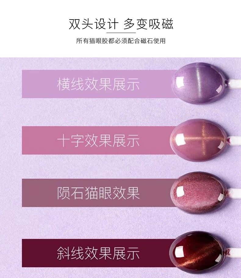 Công cụ làm móng tay Misskris mạnh mẽ đôi nam châm ma thuật 3D mắt mèo nam châm ban đầu thanh nam châm - Công cụ Nail dụng cụ làm nail