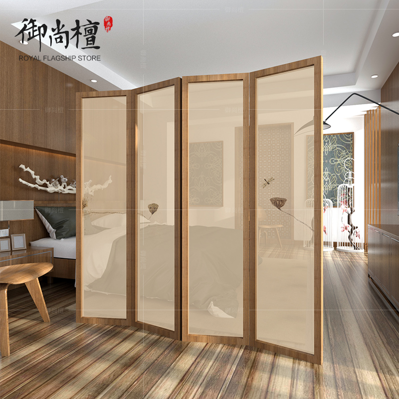 New Chinese-style screen partition office porch living room folding bedroom to block home simple modern mobile folding screen