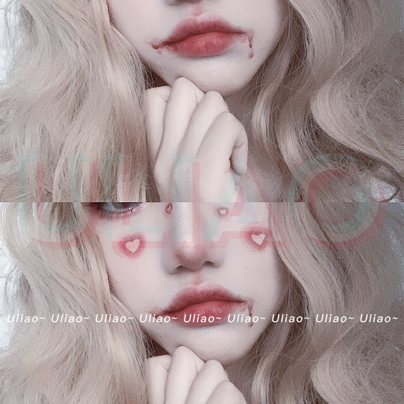 Blood color Marianne Halloween makeup Tattoo Sticker waterproof lasting facial scars Scar Personalities and dark Black Ensemble Teen