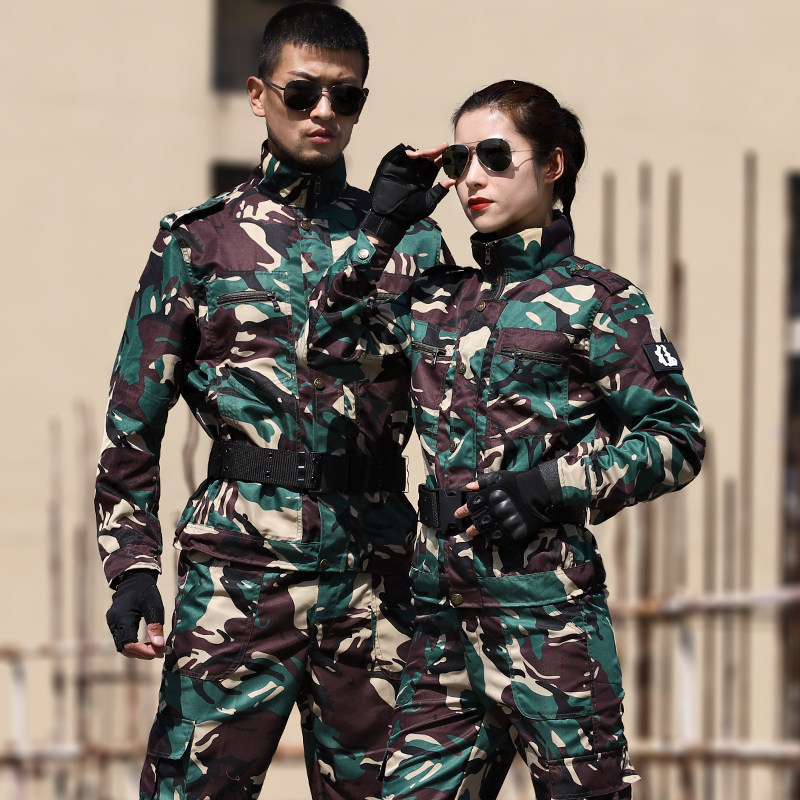 New hunter camouflan suit men's spring and autumn wear-wear military training suit a set of summer clothes long sleeve labor and work clothes for women