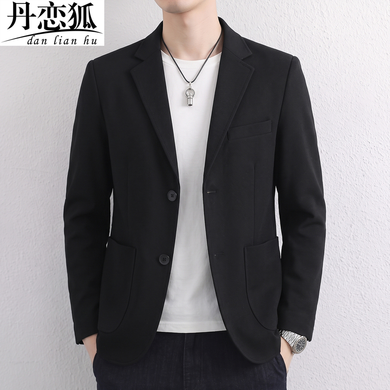 Men's Suit Jacket 2026 New Spring and Autumn Double-Breasted Blazer Simple Business Casual Workwear Men's Suit Jacket 2026 New Spring and Autumn Double-Breasted Blazer Simple Business Casual Workwear