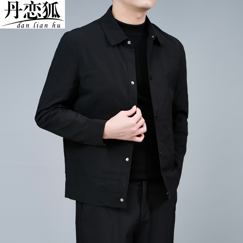 Popular Men's Jacket 2026 New Spring and Autumn Workwear Jacket Men's Executive Thin Spring Black Clothing