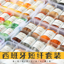 Wool felt Poke Le Spanish imported pure short fiber wool strip set for beginners 10g per color handmade DIY