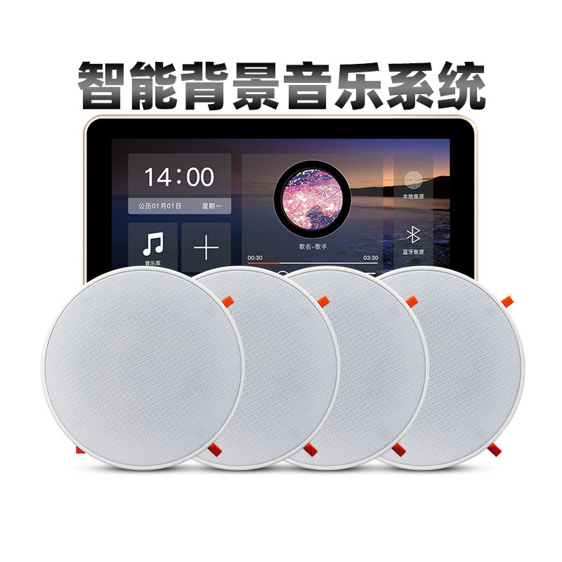 Jierfeng Smart WIFI Ceiling Audio Home Background Music Voice Control Embedded Bluetooth Speaker Horn