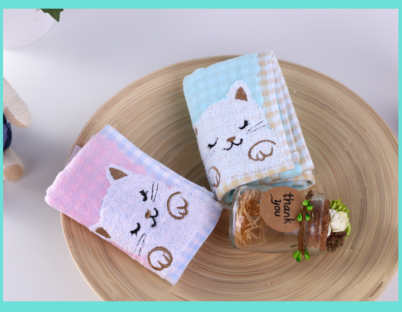 Vàng số bông phim hoạt hình bông terry khăn nhà tắm nhỏ rửa khăn nhỏ mềm và thấm - Khăn tắm / áo choàng tắm khăn tắm sợi tre cho bé