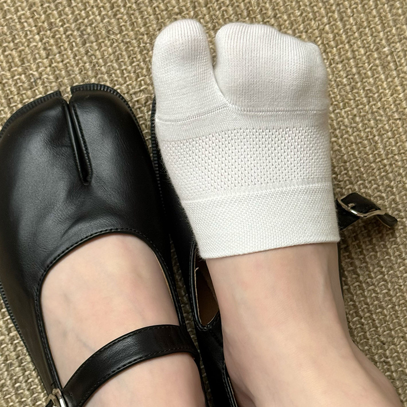 Half-Toe Invisible Socks for Women, Summer Thin Sheep's Hoof Socks, Pure Cotton Split-Toe Socks, Suitable for Tabi Shoes, Women's Pig's Hoof Socks