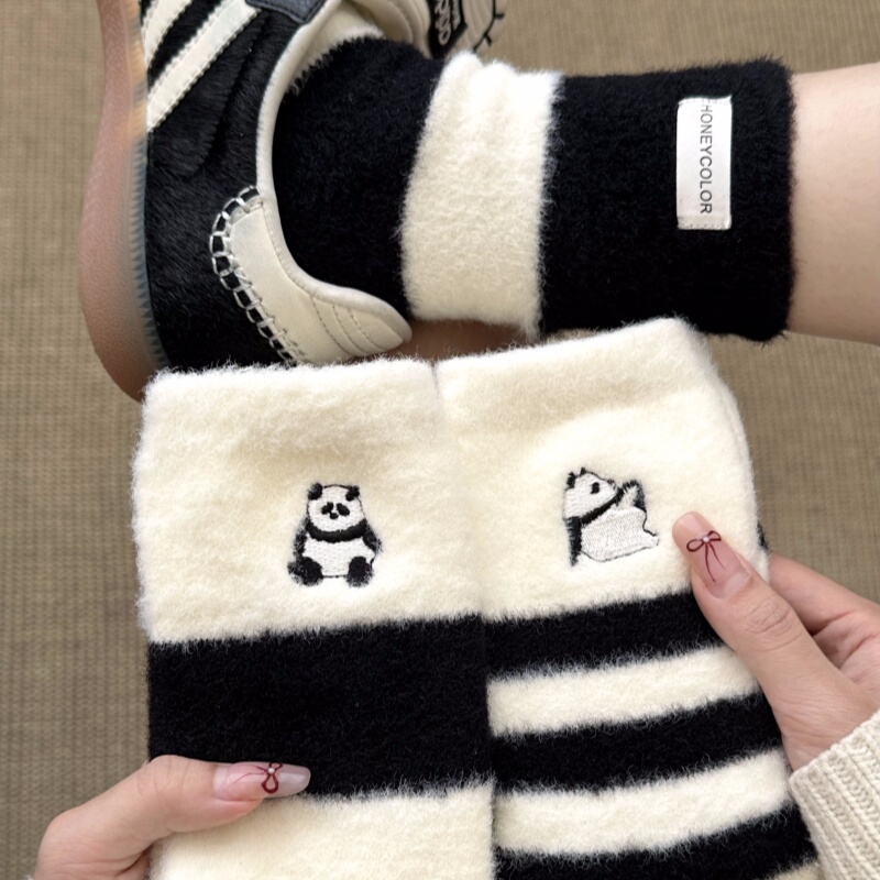 Australian Wool Thick Socks for Women, Cute Fleece-Lined Thick Warm Long Socks, Plush Home Floor Sleep Socks for Winter