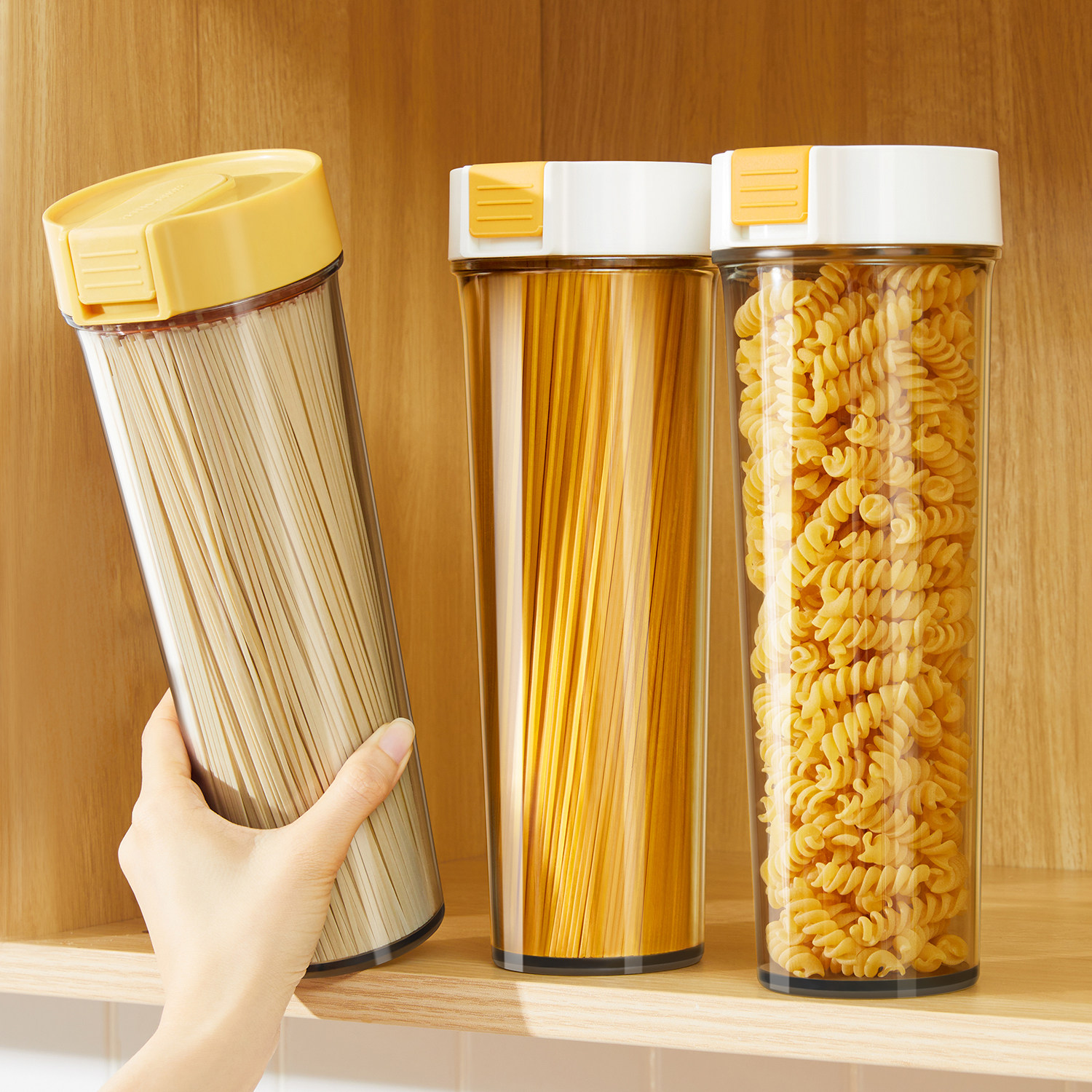 日本面条收纳盒食品级挂面收纳桶厨房家用专用装面条的密封盒罐筒