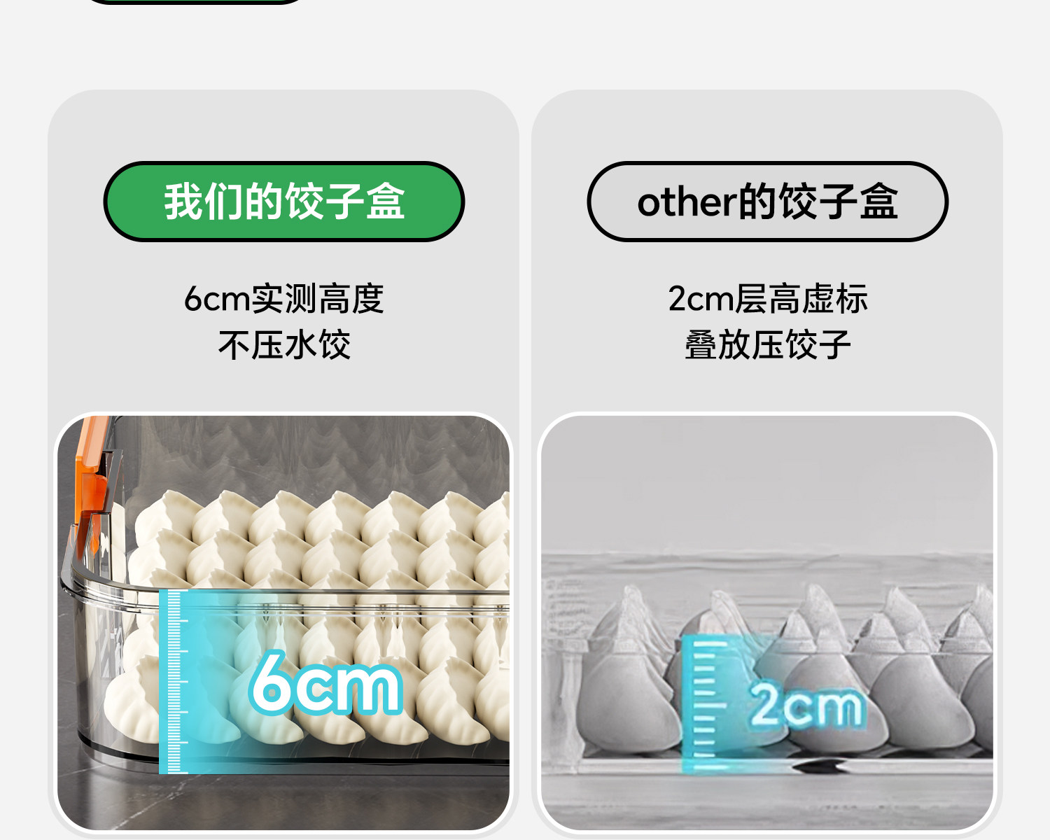 Питание коробки 日本饺子收纳料理盒冰箱用食品级冷冻专用速冻水饺保鲜盒馄饨托盘