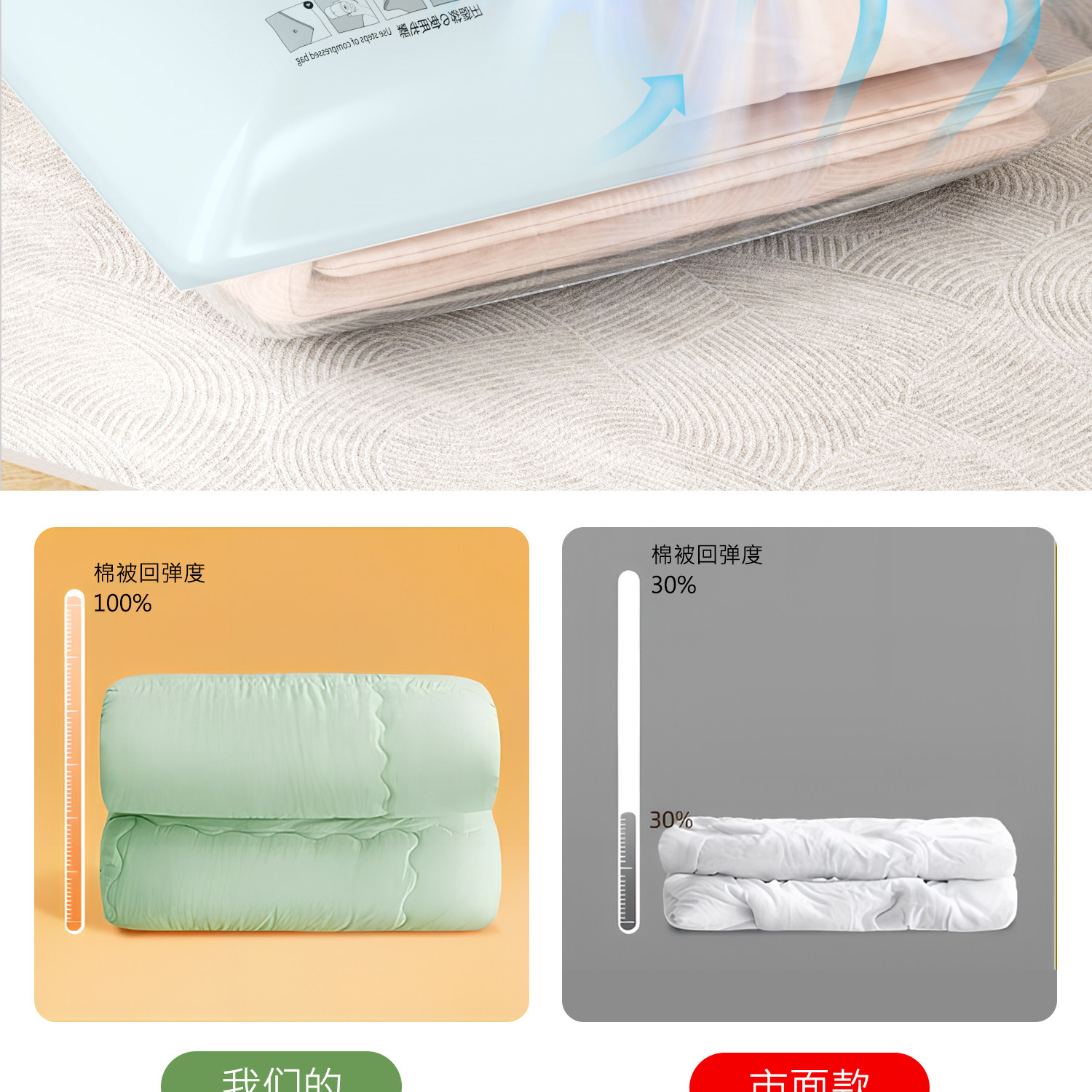 Сжатие одежды и сумок 日本真空压缩被子收纳袋加厚立体衣物羽绒服专用密封袋家用整理袋