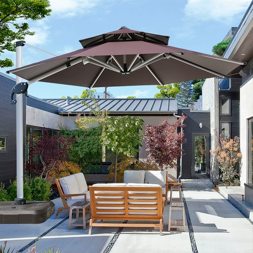 Дорожный зонтик для беседки, металлическая вилла, квадратная уличная лампочка на солнечной энергии, алюминиевый сплав, защита от солнца