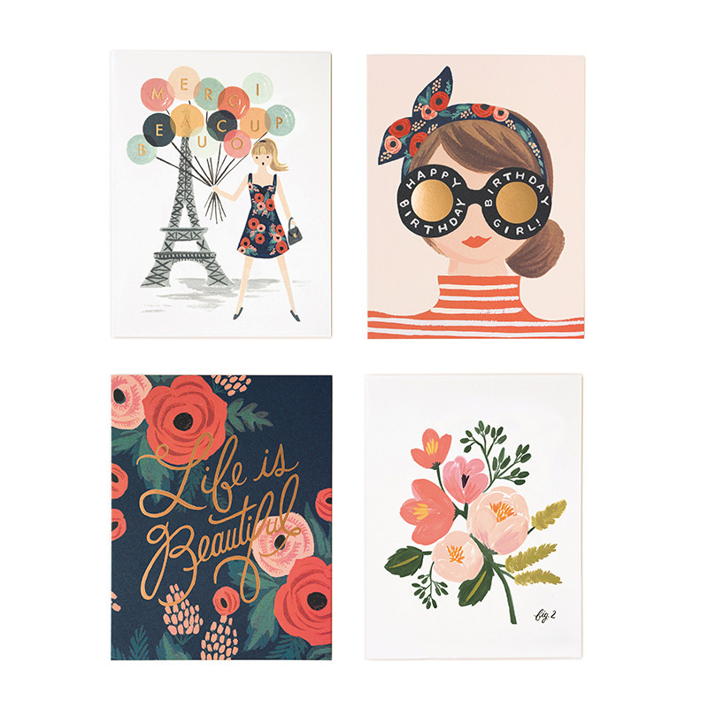 United States Rifle Paper Co Happy Birthday Birthday Card Blessing card Creative greeting card Free escrow