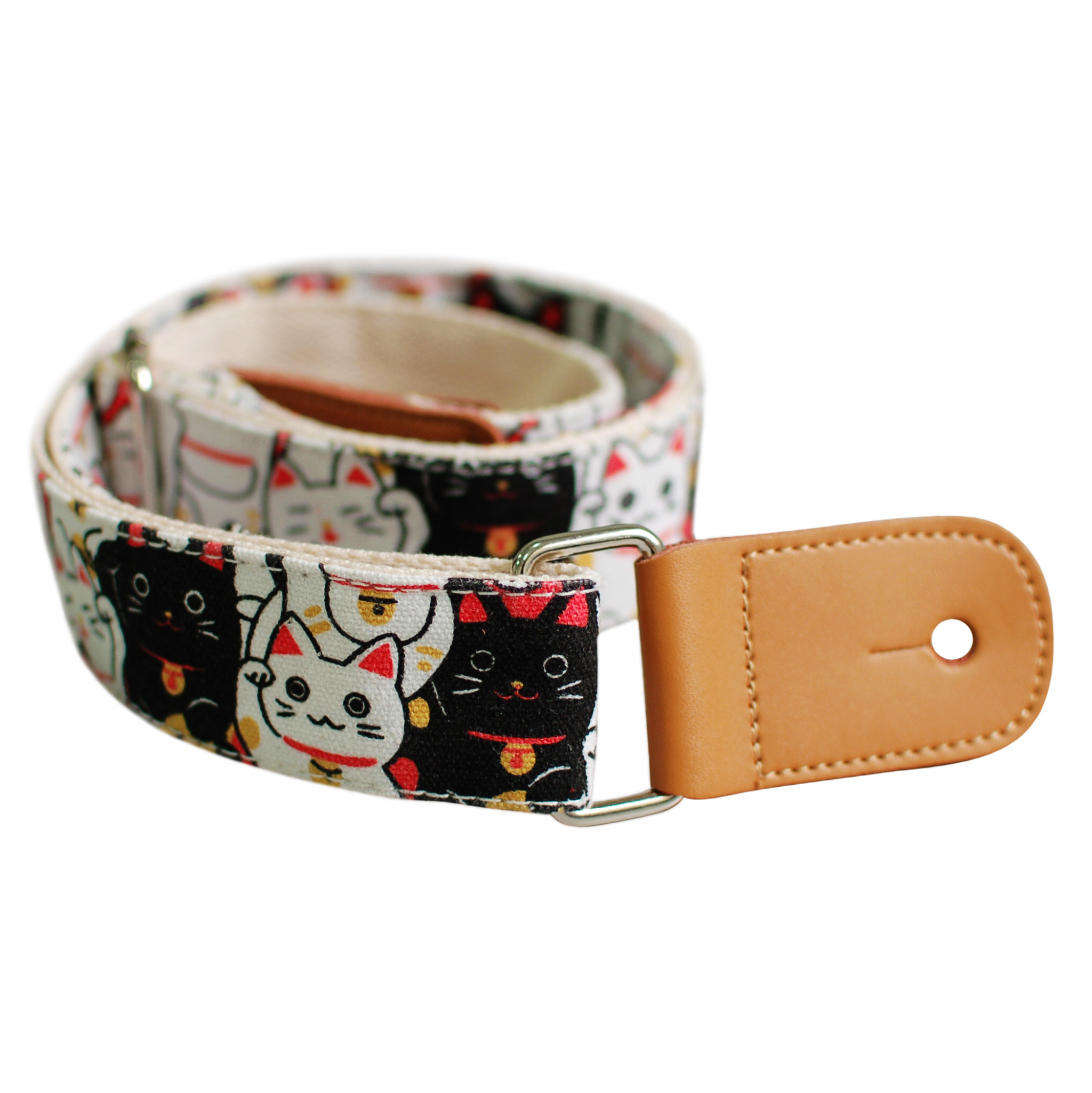 Original Design Hospitality Cat Themed Jukri Riree Baby Bag Pure Cotton Genuine Leather Strap Head Small Guitar Holding Baby Bag With Tail Nail
