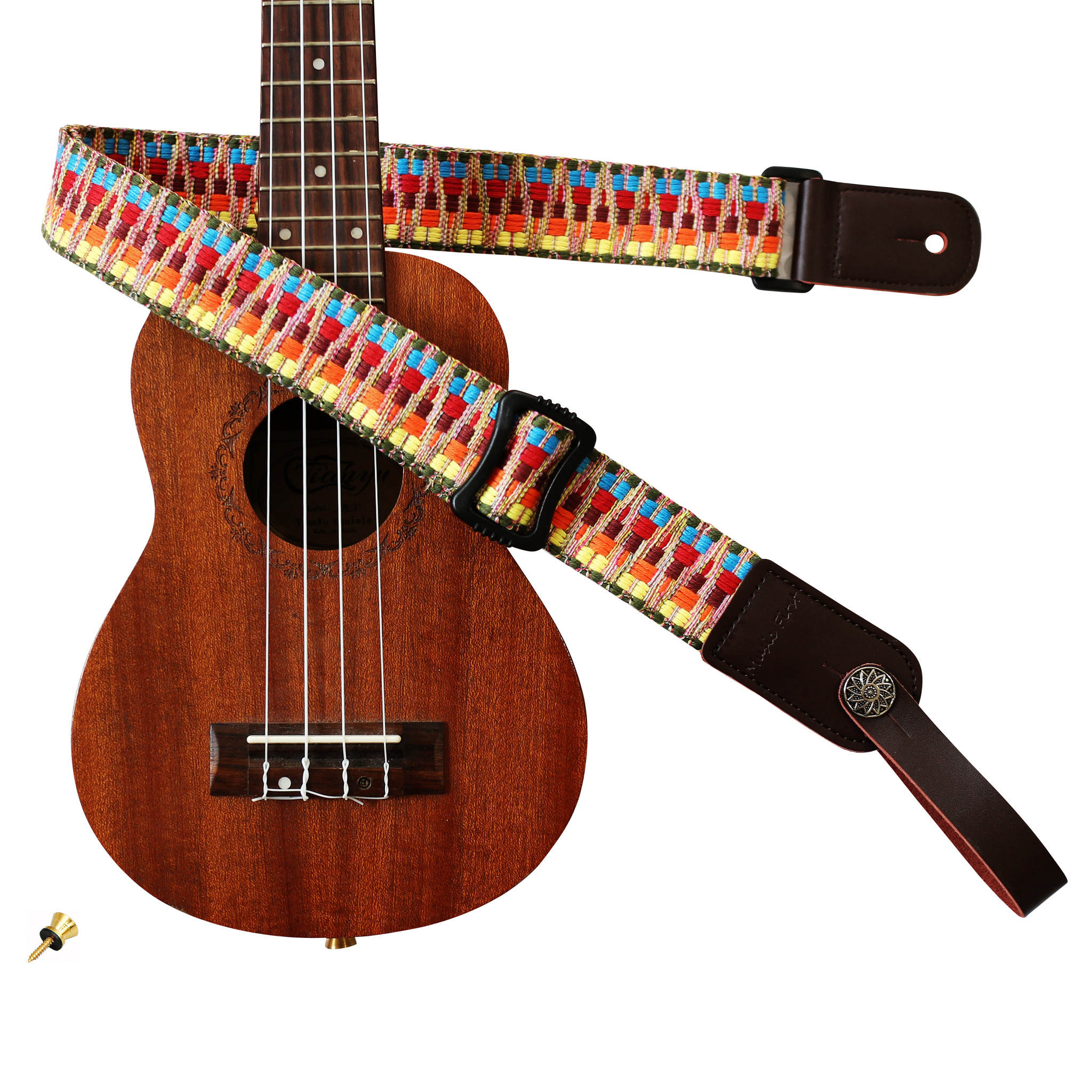 Original Design Rainbow Pure Cotton Woven Yukouri Baby Bag Guitar Holding Baby Bag TAIL NAIL AND CEN HEAD BELT