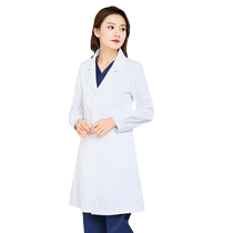 White coat with long sleeve doctors dress for female male chemistry experimental suit for medical student short sleeve summer coat workwear