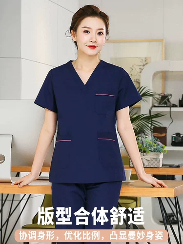 Лонгслив, униформа врача для работы, комплект, короткий рукав