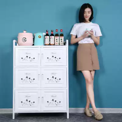 Huishida European style flower kitchen shelf storage cabinet dining cabinet Aluminum alloy combination cabinet
