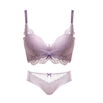 Sous-vêtements pour femmes à petits seins grands et grands anti-affaissement réglable chat amoureux ensemble de soutien-gorge en dentelle sans armatures