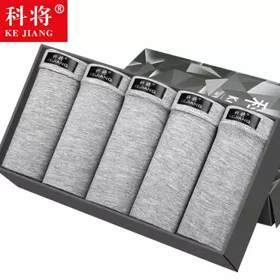 5 gray men's underwear men's boxer personality student sense young men's shorts boys underwear four-corner pants