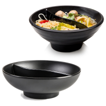 Kaibo Ya imitation porcelain bowl commercial creative double bowl Taiji Mandarin duck Bowl round melamine tableware split soup bowl noodle bowl