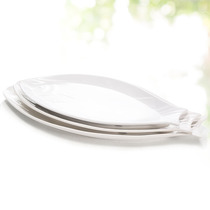 Kaiboya melamine fish shape plate white plastic dining fish dish hotel restaurant hotel large fish plate commercial