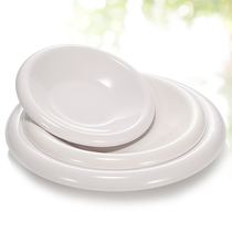 Melamine deep plate round porcelain imitation plastic white reverse plate hotel restaurant tableware plate soup plate plate