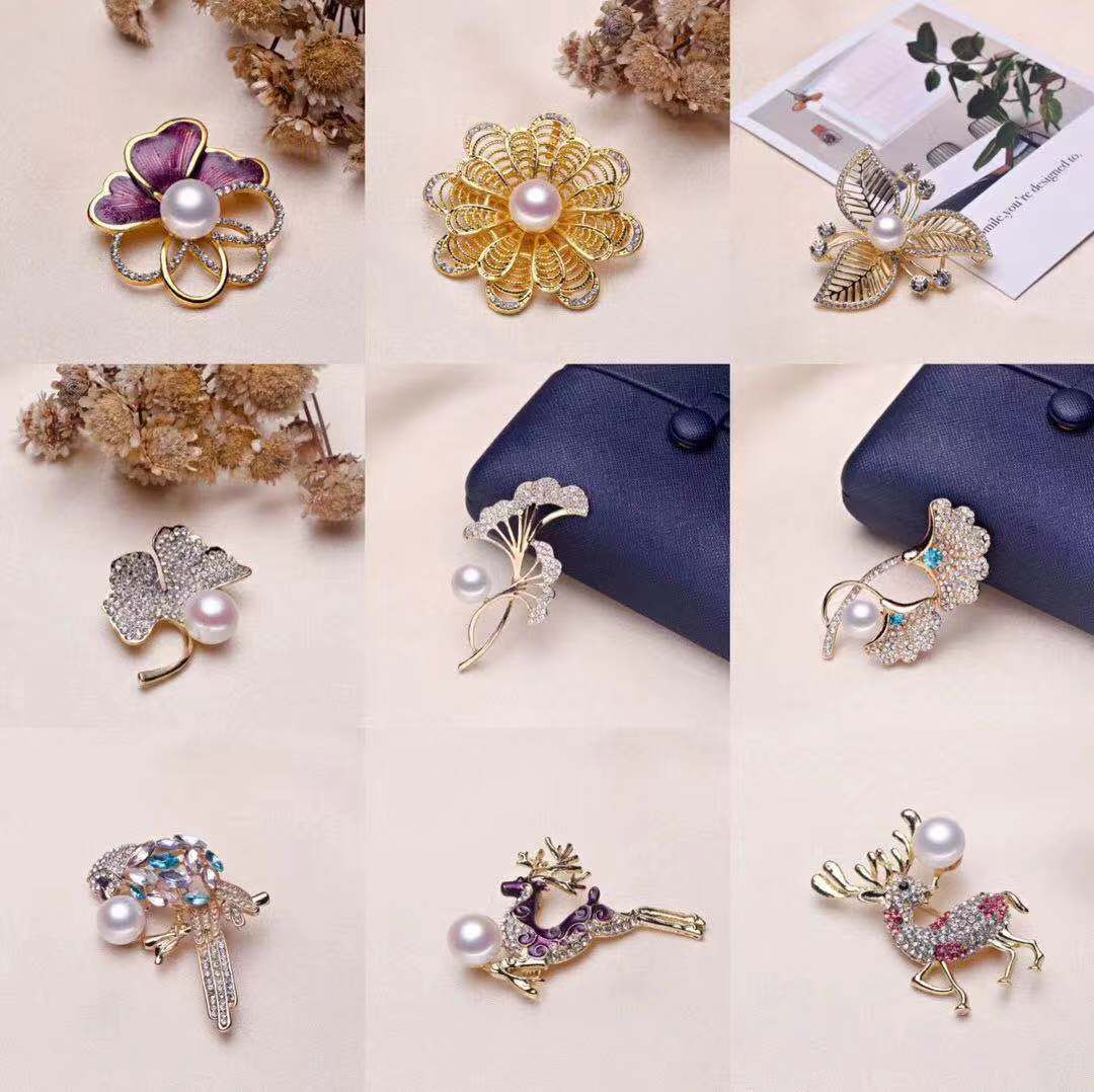 Luoqi ngọc trai nước ngọt tự nhiên trâm ngọc trâm khí quyển sang trọng tùy chỉnh bắn tùy chỉnh xin vui lòng liên hệ lựa chọn dịch vụ khách hàng - Trâm cài phụ kiện cài áo vest nữ