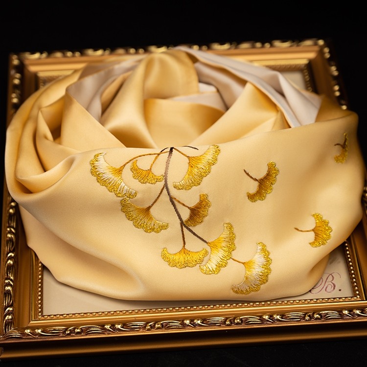 Su Embroidery Real Silk Scarf Handmade Embroidery Silk Scarf Spring Autumn 100 Hitch Suzhou Embroidered Silk Qipao Qipao Shawl Mother Gift