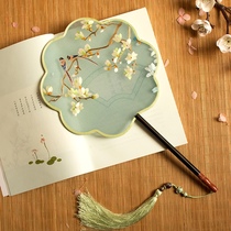 Suzhou embroidery fan handmade double-sided embroidery Group fan ancient style embroidery Palace fan Chinese style Hanfu dance props beauty fan