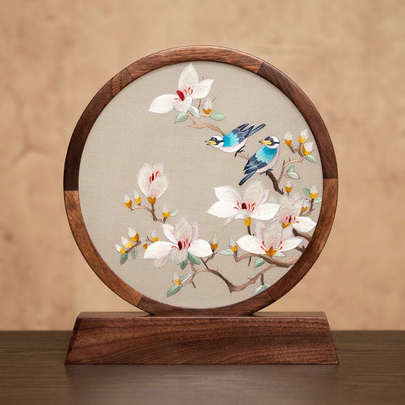 Suzhou Embroidery Ornaments, Embroidered Decorative Table Decorations, Chinese Style Double-Sided Embroidery, Special Commemorative Gifts, Business Souvenirs