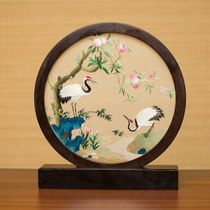Suzhou embroidery ornaments ancient Chinese style screen handmade Su embroidery table screen double-sided embroidered table Chinese style business gifts