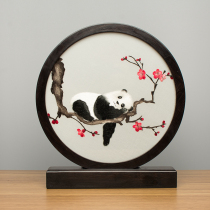 Embroidery ornaments Suzhou double-sided embroidery retro ornaments creative table embroidery beautiful desktop desktop screen Chinese style business gifts