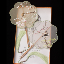 Su embroidery fan Ancient style embroidered group fan Hanfu embroidery palace fan Dancing fan Chinese style double-sided embroidered group fan gift