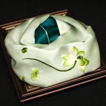 Silk Suzhou embroidery scarf mulberry silk embroidery scarf spring autumn and winter Suzhou embroidery hand-embroidered scarf special gift