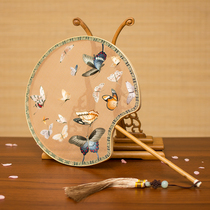 Ancient style Su embroidery Group fan manual double-sided embroidery Xiangfei bamboo fan Chinese style ancient costume Hanfu court fan props gift