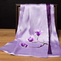 Su embroidered scarf autumn and winter women silk embroidered silk scarf Chinese embroidered satin long scarf Suzhou silk cheongsam shawl