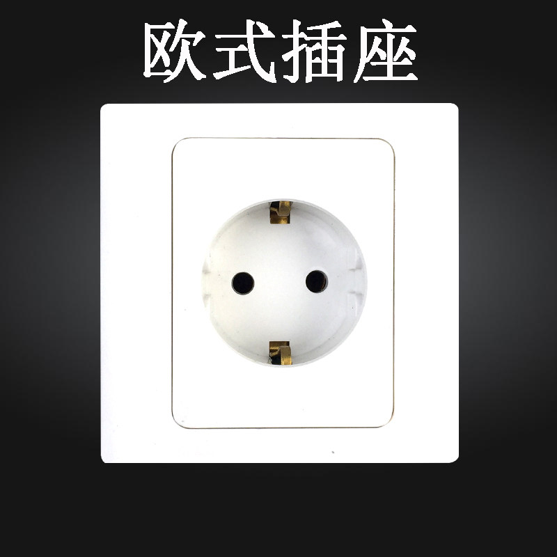 Type 86 European-style socket panel Europeau gauge Gauge Socket panel Germany Russian wall socket 16a