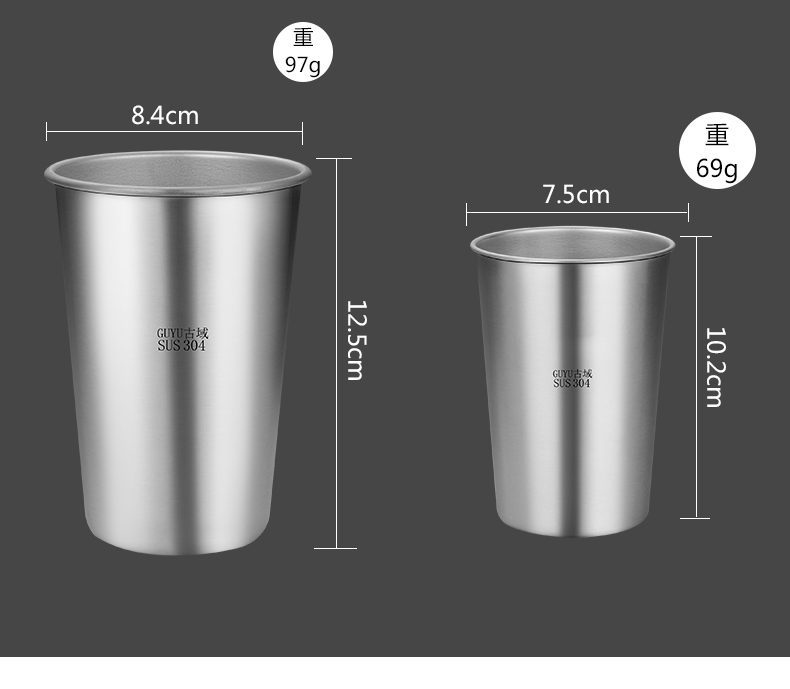 Đức 304 thép không gỉ bia mug ice cube nước trái cây cốc lạnh uống cốc cốc nước trẻ em của chống rơi ly cốc tay